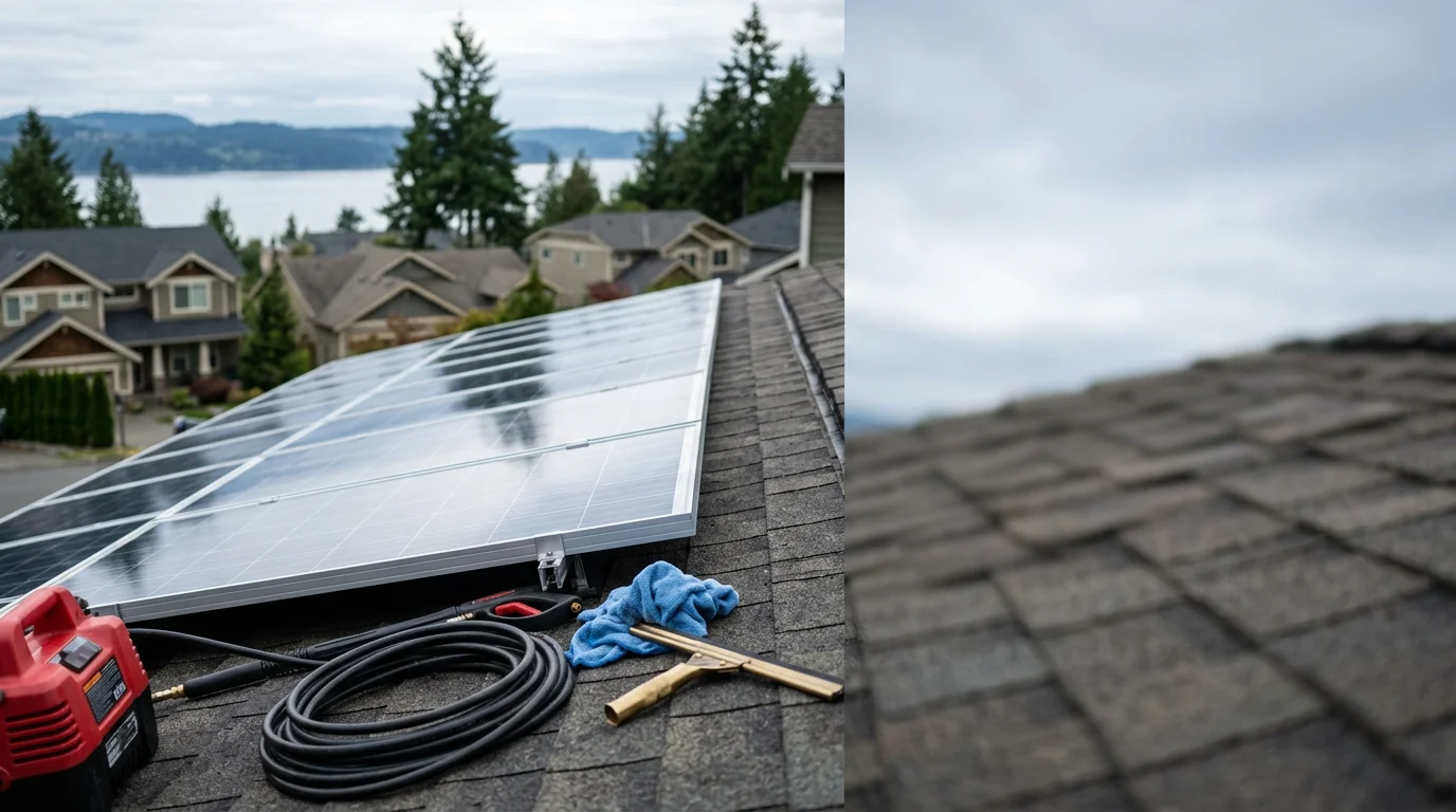 Solar panel cleaning and maintenance service